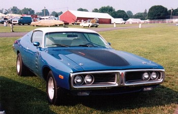 72 Charger Blue White
